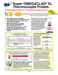 Thumbnail of document Data Sheet - KHXL High Temp Low Drift Handheld Thermocouple Probes